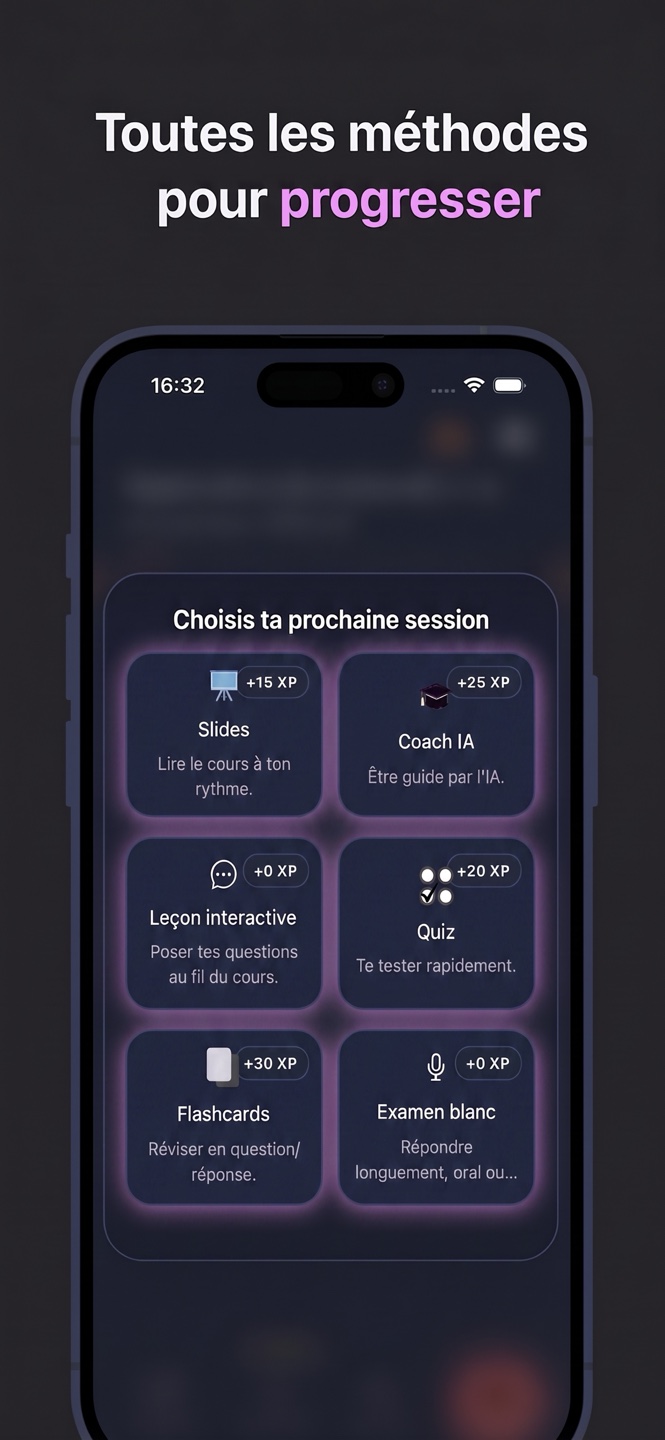 Les différentes méthodes de révision disponibles dans Atom AI